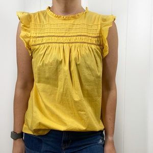 Old Navy Yellow High Neck Tank Top Small